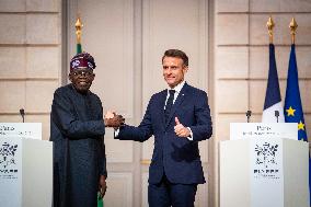 President Macron And President Tinubu Joint Press Conference - Paris