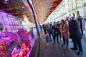 French Deputy Minister for Economy of Tourism Marina Ferrari visits shops in Paris FA