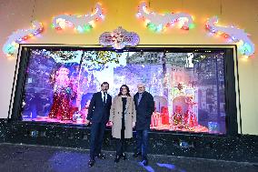 French Deputy Minister for Economy of Tourism Marina Ferrari visits shops in Paris FA