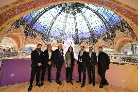 French Deputy Minister for Economy of Tourism Marina Ferrari visits shops in Paris FA