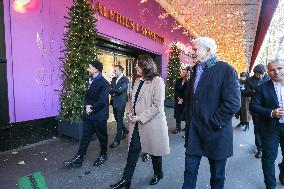 French Minister Of Tourism Visits The Galeries Lafayette And Printemps Department Stores