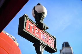 Metro entrance in Paris FA