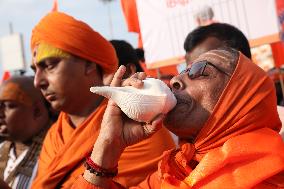 Bangladesh-Hindu Priest Arrest Protest,West Bengal, India