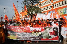 Bangladesh-Hindu Priest Arrest Protest,West Bengal, India