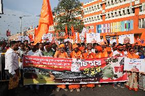 Bangladesh-Hindu Priest Arrest Protest,West Bengal, India