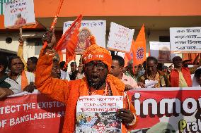 Bangladesh-Hindu Priest Arrest Protest,West Bengal, India