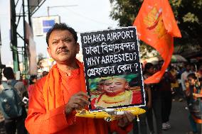 Bangladesh-Hindu Priest Arrest Protest,West Bengal, India