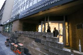 Farmers Construct A  Wall In Front Of The INRAE In Paris