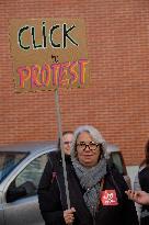 Demonstration Outside Fnac Darty Headquarters - Ivry-Sur-Seine