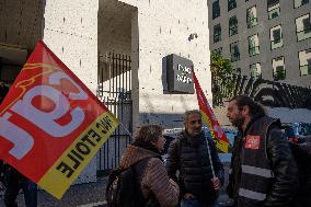 Demonstration Outside Fnac Darty Headquarters - Ivry-Sur-Seine