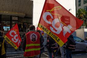 Demonstration Outside Fnac Darty Headquarters - Ivry-Sur-Seine