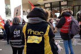 Demonstration Outside Fnac Darty Headquarters - Ivry-Sur-Seine