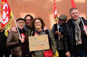 Demonstration Outside Fnac Darty Headquarters - Ivry-Sur-Seine