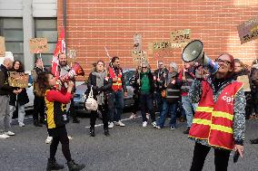 Demonstration Outside Fnac Darty Headquarters - Ivry-Sur-Seine