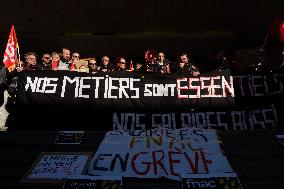 Demonstration Outside Fnac Darty Headquarters - Ivry-Sur-Seine