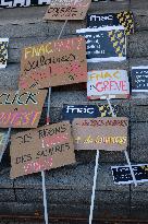 Demonstration Outside Fnac Darty Headquarters - Ivry-Sur-Seine