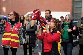 Demonstration Outside Fnac Darty Headquarters - Ivry-Sur-Seine