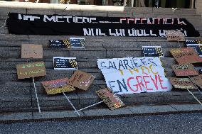 Demonstration Outside Fnac Darty Headquarters - Ivry-Sur-Seine