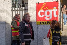 Demonstration Outside Fnac Darty Headquarters - Ivry-Sur-Seine