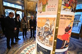 French Deputy Minister for Economy of Tourism Marina Ferrari visits shops in Paris FA