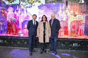 French Deputy Minister for Economy of Tourism Marina Ferrari visits shops in Paris FA