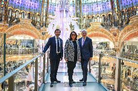 French Deputy Minister for Economy of Tourism Marina Ferrari visits shops in Paris FA