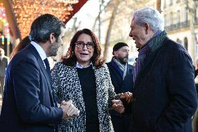 French Deputy Minister for Economy of Tourism Marina Ferrari visits shops in Paris FA