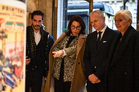 French Deputy Minister for Economy of Tourism Marina Ferrari visits shops in Paris FA