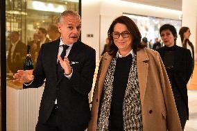 French Deputy Minister for Economy of Tourism Marina Ferrari visits shops in Paris FA