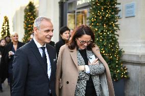 French Deputy Minister for Economy of Tourism Marina Ferrari visits shops in Paris FA