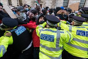 Protest For Arms Embargo On Israel In London