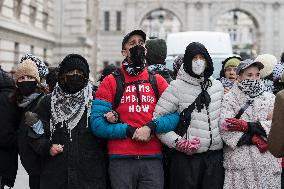 Protest For Arms Embargo On Israel In London