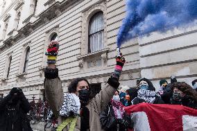 Protest For Arms Embargo On Israel In London