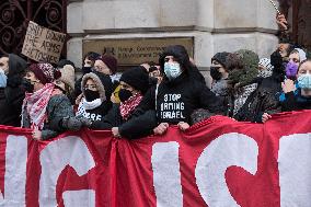 Protest For Arms Embargo On Israel In London