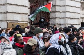 Protest For Arms Embargo On Israel In London