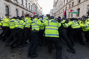 Protest For Arms Embargo On Israel In London