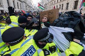 Protest For Arms Embargo On Israel In London