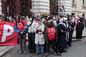 Protest For Arms Embargo On Israel In London