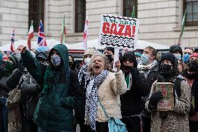 Protest For Arms Embargo On Israel In London