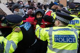 Protest For Arms Embargo On Israel In London