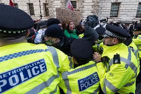 Protest For Arms Embargo On Israel In London