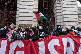 Protest For Arms Embargo On Israel In London