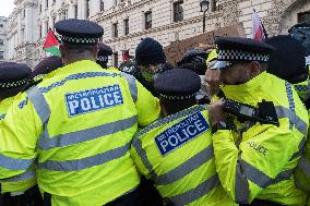 Protest For Arms Embargo On Israel In London