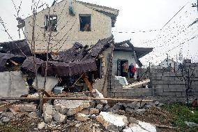 Aftermath of Russian missile attack in Odesa region