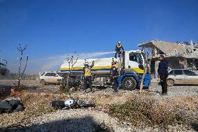 Massacre In Atarib, West Of Aleppo