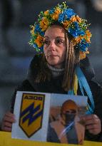 Protest In Support Of Ukraine In Krakow Continues