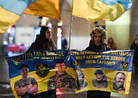 Protest In Support Of Ukraine In Krakow Continues