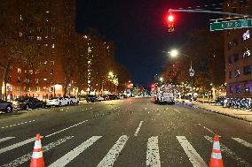 FDNY Fire Truck Accident With Injuries In East Harlem Manhattan New York On Thanksgiving Night