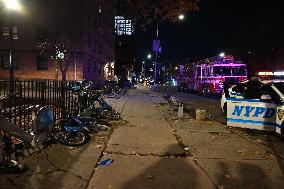 FDNY Fire Truck Accident With Injuries In East Harlem Manhattan New York On Thanksgiving Night