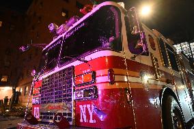 FDNY Fire Truck Accident With Injuries In East Harlem Manhattan New York On Thanksgiving Night